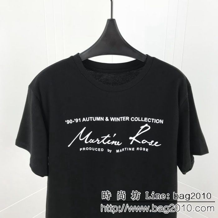 Martine ROSE INS超火款 19早春新款 簽名字母 情侶款短袖 ydi1564